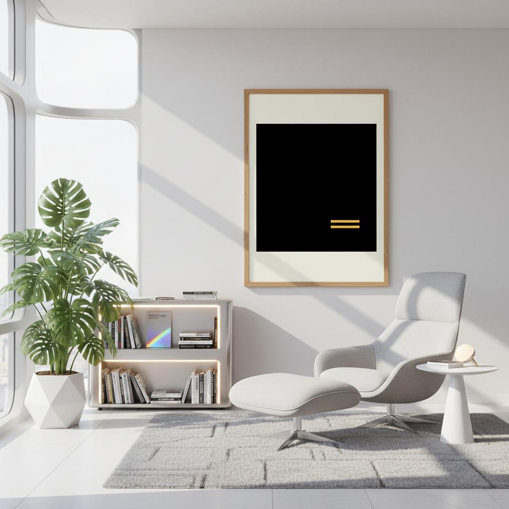 "Blank Peace" - Wooden Framed Poster With Premium Matte Paper