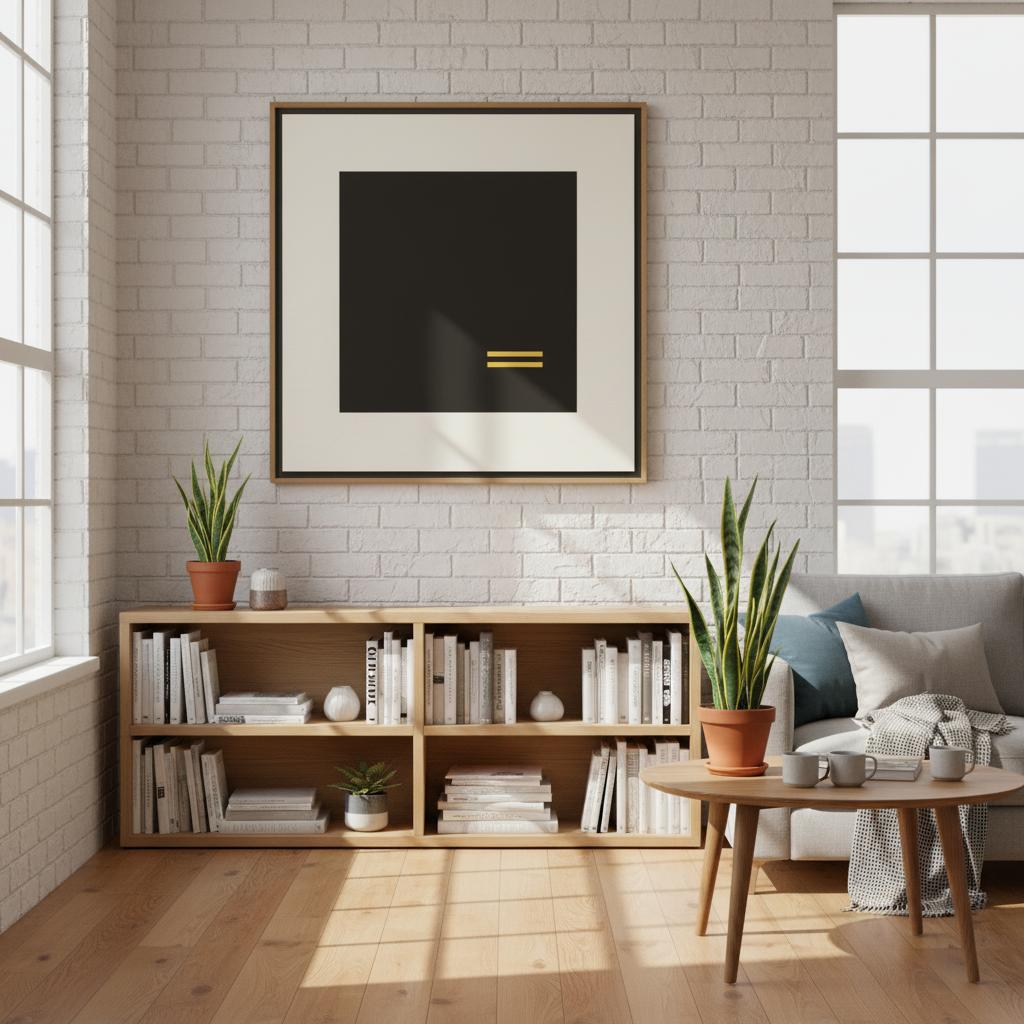 "Blank Peace" - Premium Wooden Framed Poster With Museum-Quality Matte Paper