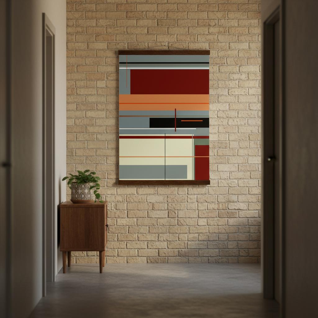 "Patios" - Museum-Quality Matte Paper Poster with Hanger