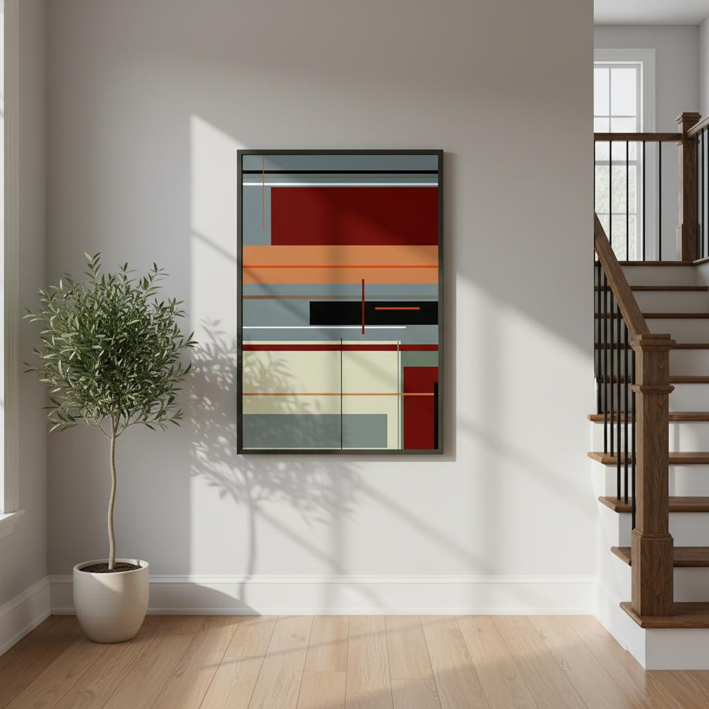 "Patios" - Wooden Framed Poster With Premium Matte Paper